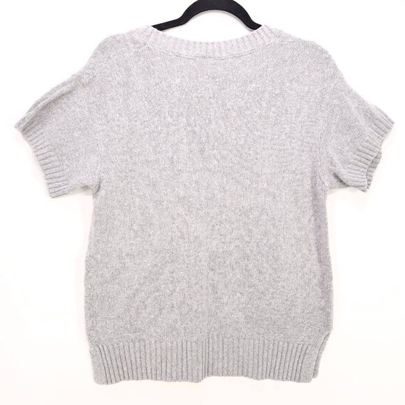 Moth Anthropologie Wool Cashmere Sweater Top Size XXS Oversized Gray Pockets - Picture 3 of 12